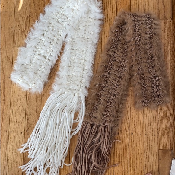 Set of Two Fur Crocheted Scarves - Picture 2 of 4